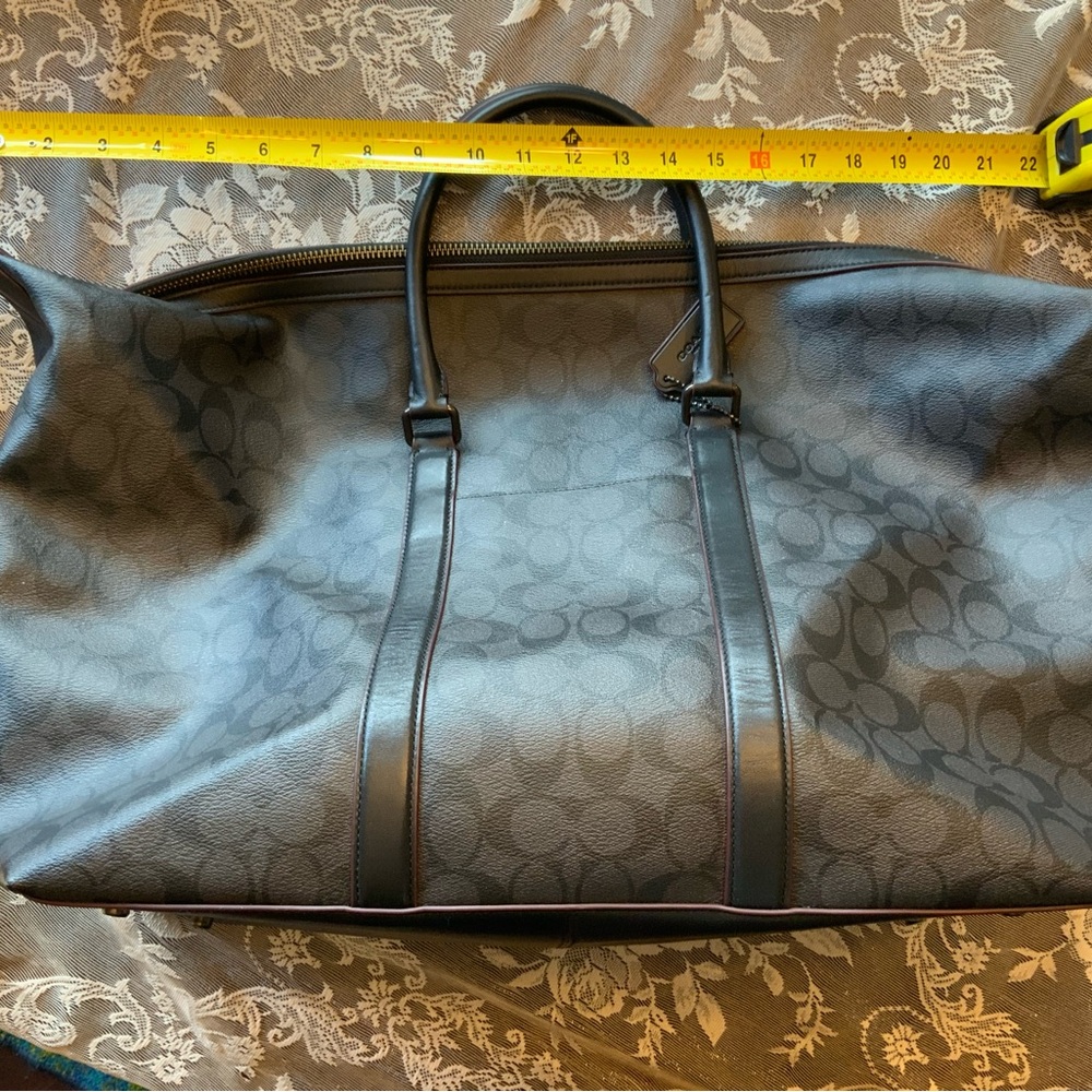 Coach Black Patterned Duffel Bag - image 1